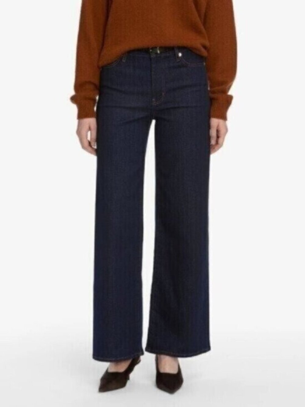 Frame Le Slim Palazzo Wide Leg Jeans - Picture 1 of 11
